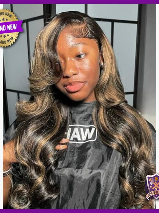 13x4 Glueless Human Hair Wig with Lace Front and Side Part main image 4